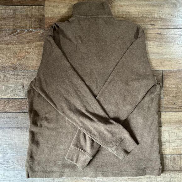 Size L - Polo Ralph Lauren Estate Rib 1/4 Zip Pullover Sweater Brown Mens #49609 - Picture 7 of 11